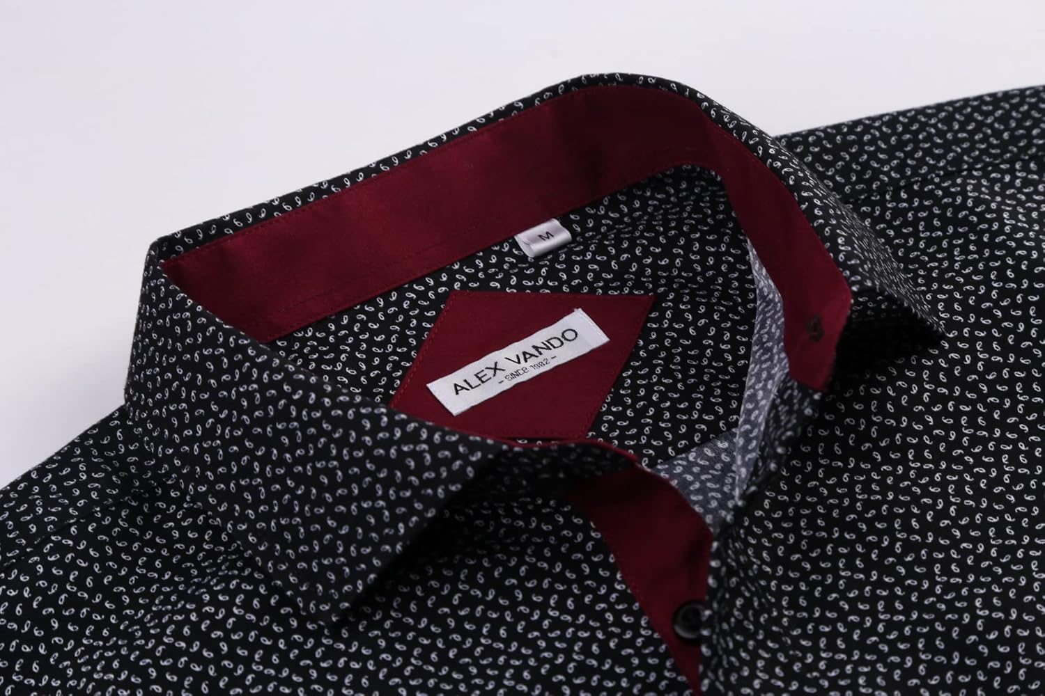 Alex Vando Mens Printed Dress Shirts Long Sleeve Regular Fit Button Down Shirt