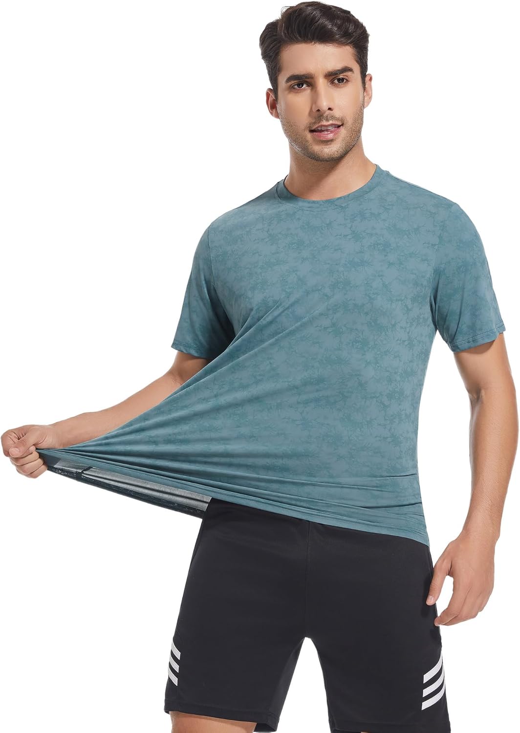 Alex Vando Men's Tie Dye Print Four-Way Stretch T-Shirt