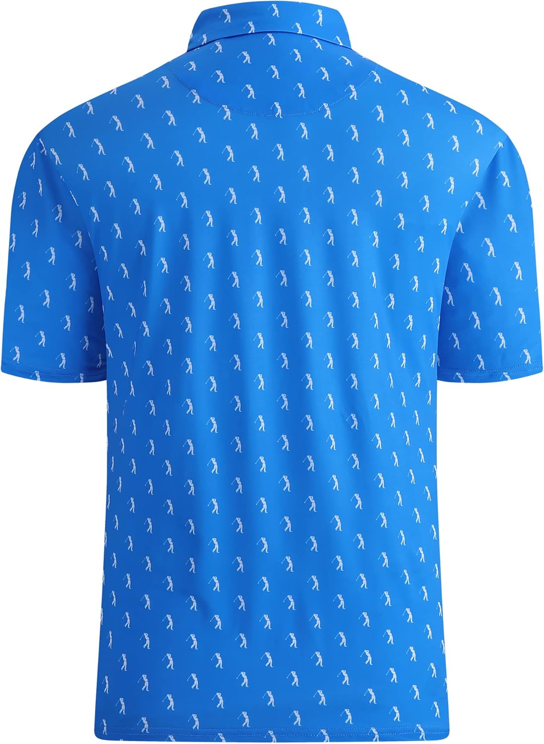Alex Vando Mens Golf Shirt Moisture Wicking Quick-Dry Print Performance Polo Shirts for Men
