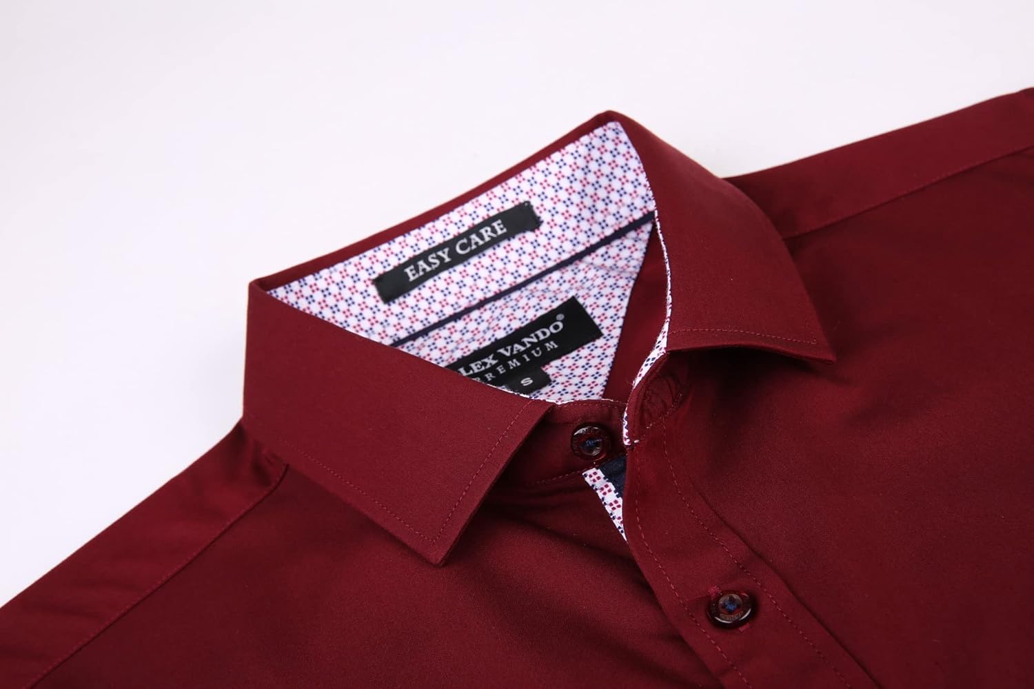 Alex Vando Mens Bamboo Dress Shirts Wrinkle Free Regular Fit Stretch Button Down Shirt