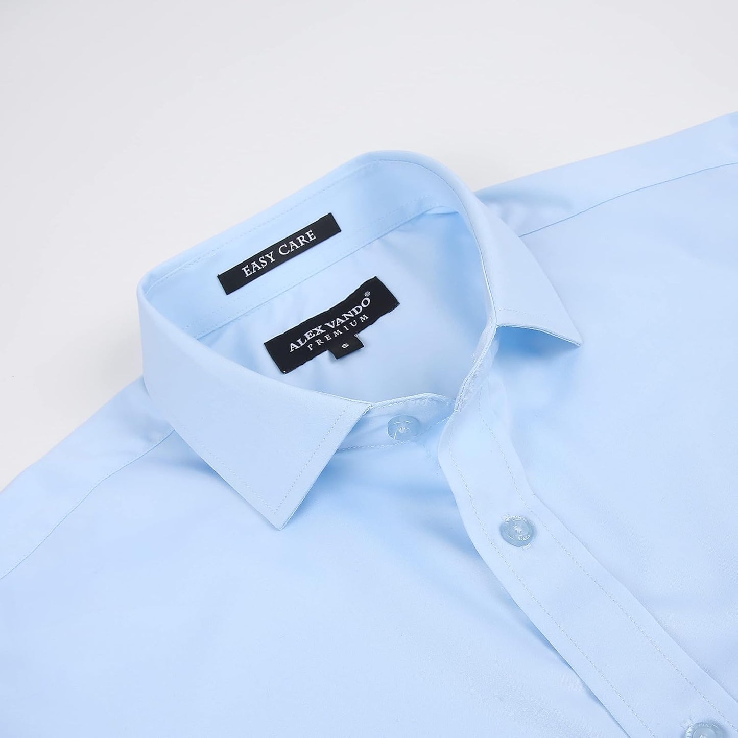 Alex Vando Mens Dress Shirts Wrinkle Free Regular Fit Stretch Rayon Bamboo Button Down Shirt