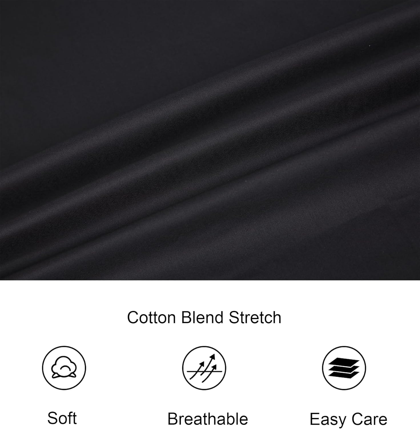 Alex Vando Mens Dress Shirt Easy Care Slim Fit Long Sleeve Cotton Stretch Button Down Shirt