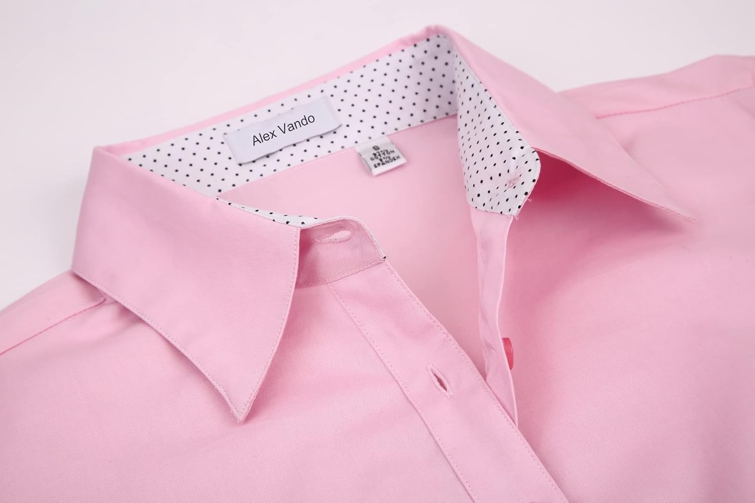Alex Vando Womens Dress Shirts Wrinkle Free Regular Fit Long Sleeve Stretch Work Shirt