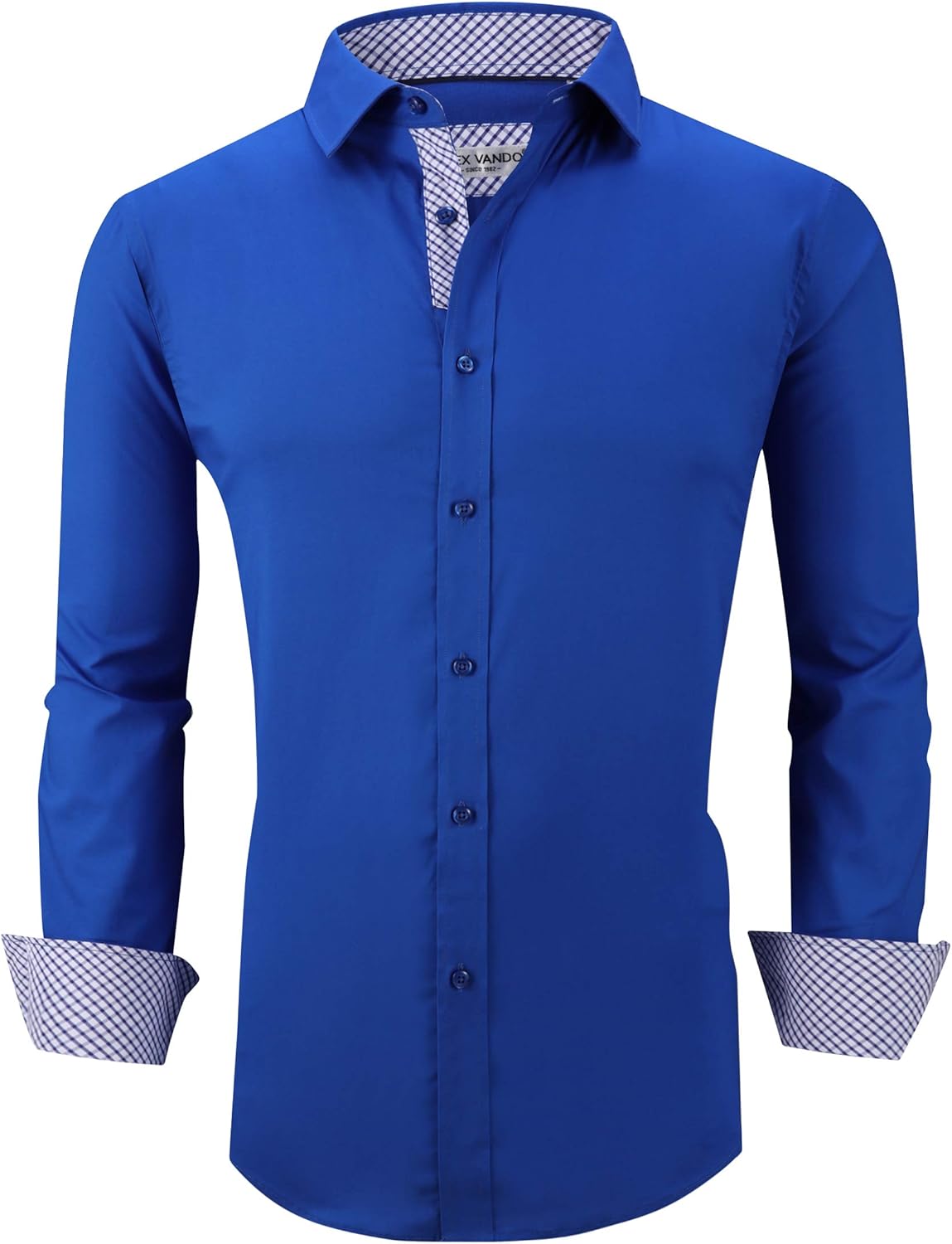 Alex Vando Mens Dress Shirts Regular Fit Long Sleeve Stretch Business Dress Shirts for Men