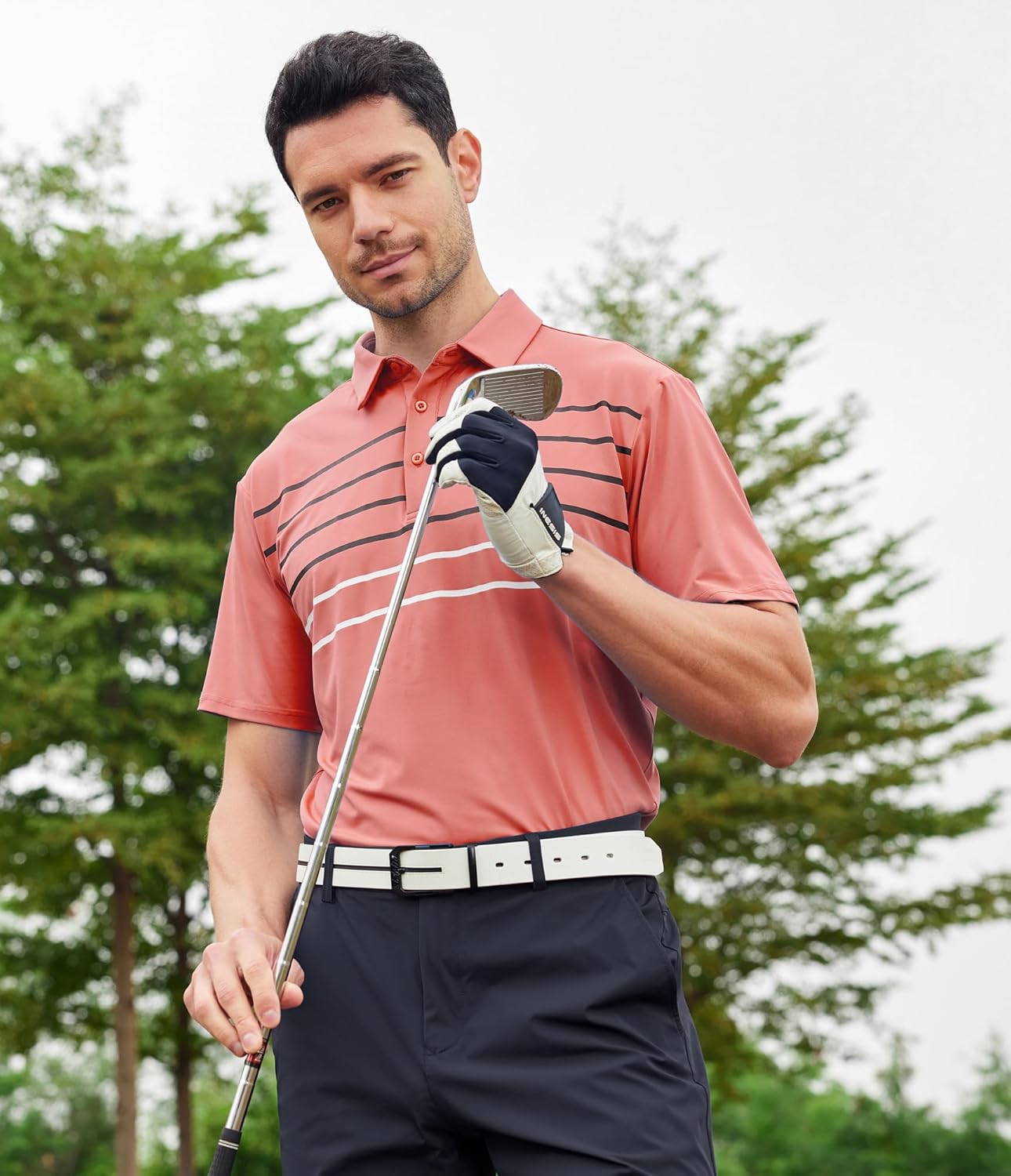 Alex Vando Men's Sport Stripe Polo Shirt