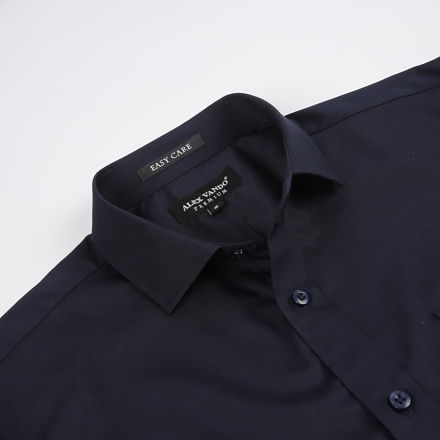 Alex Vando Mens Bamboo Dress Shirts Wrinkle Free Regular Fit Stretch Button Down Shirt