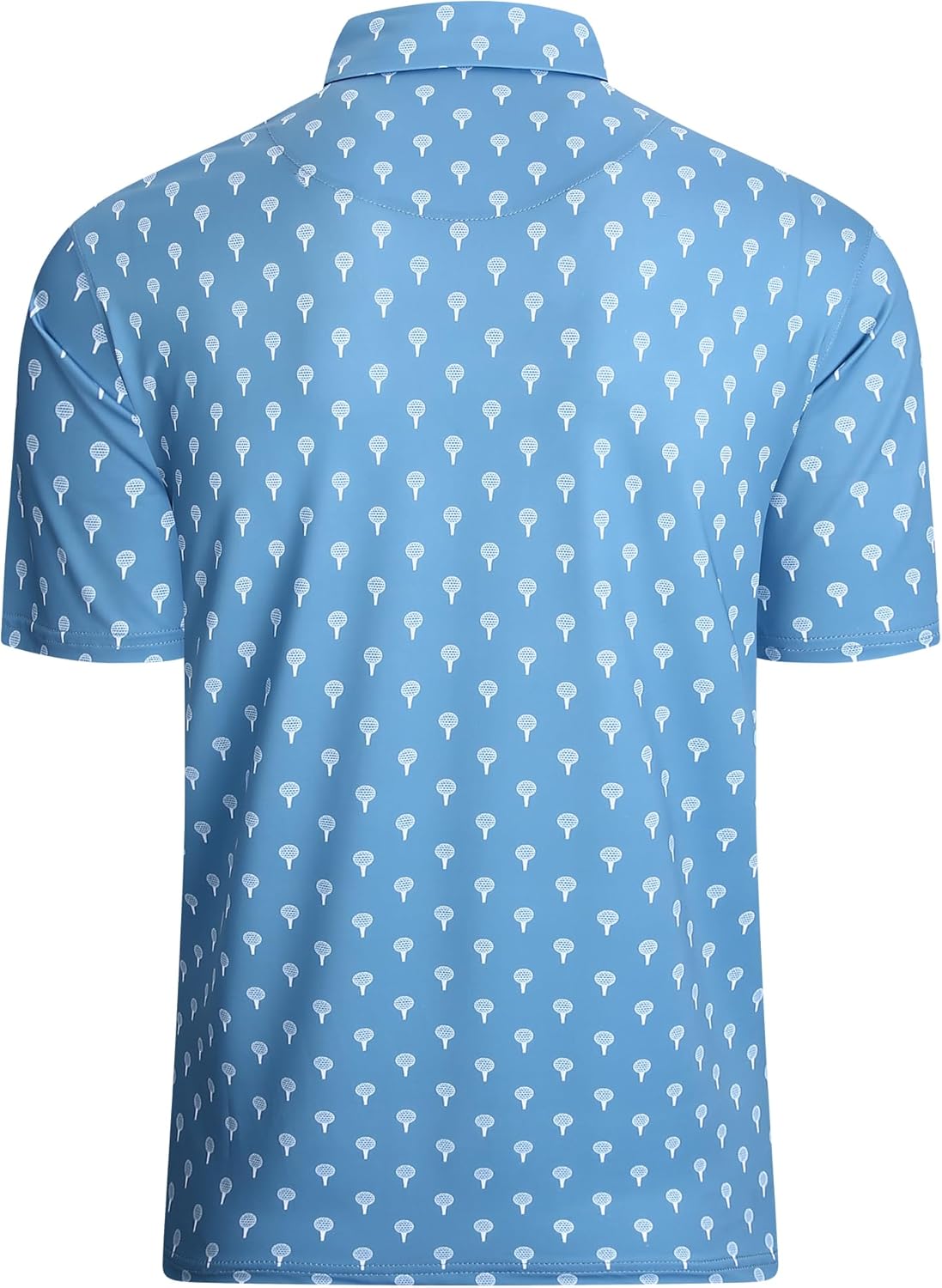 Alex Vando Mens Golf Shirt Moisture Wicking Quick-Dry Print Performance Polo Shirts for Men