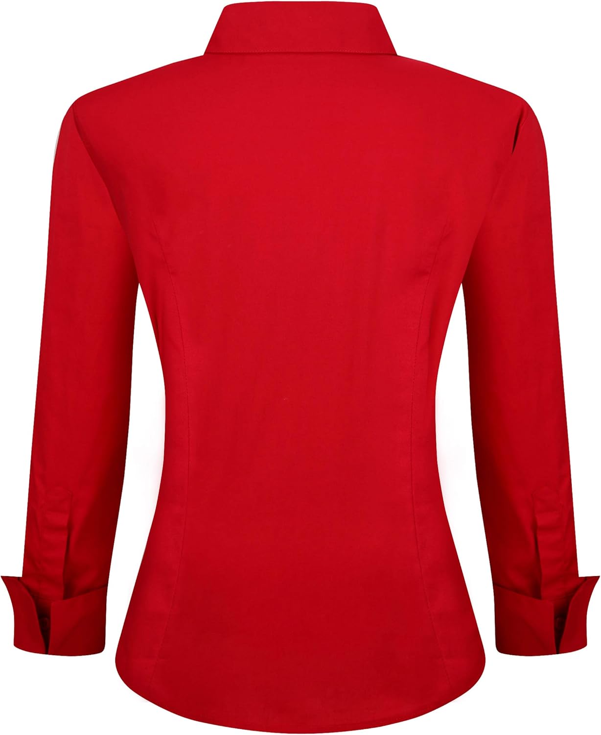 Alex Vando Womens Dress Shirts Wrinkle Free Regular Fit Long Sleeve Stretch Work Shirt