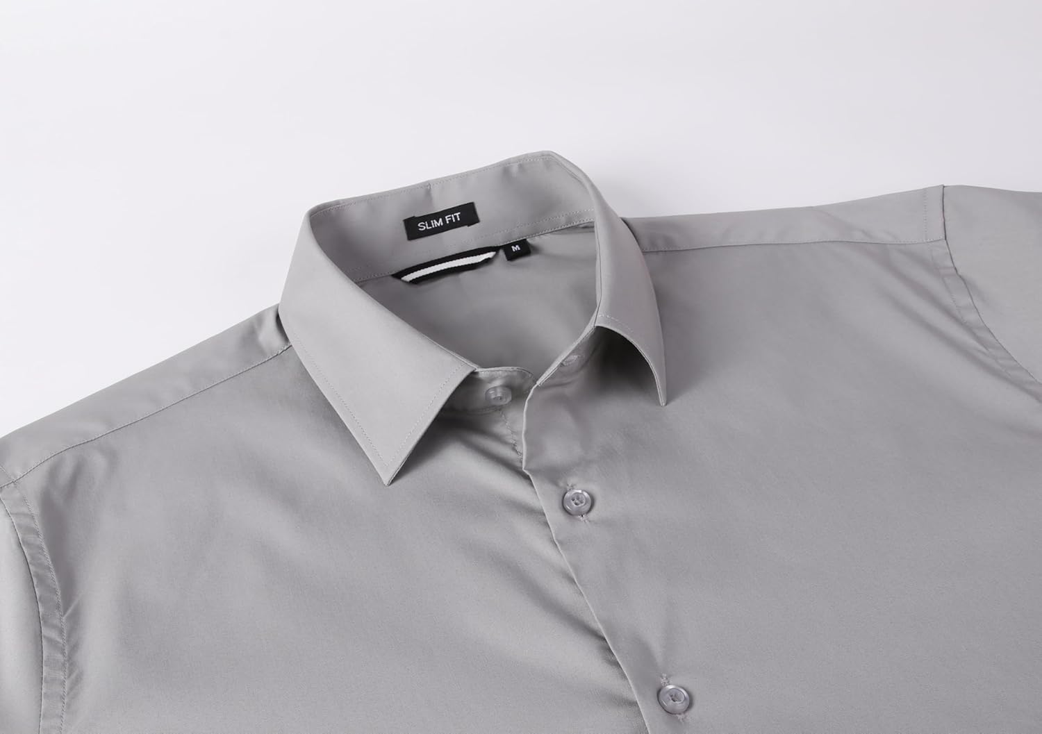 Alex Vando Mens Dress Shirt Easy Care Slim Fit Long Sleeve Cotton Stretch Button Down Shirt