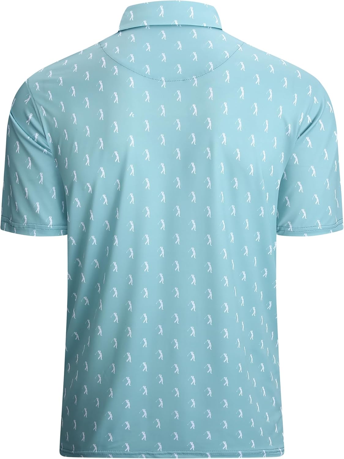 Alex Vando Mens Golf Shirt Moisture Wicking Quick-Dry Print Performance Polo Shirts for Men