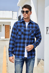 Alex Vando Mens Button Down Shirts Regular Fit Long Sleeve Casual Plaid Flannel Shirt