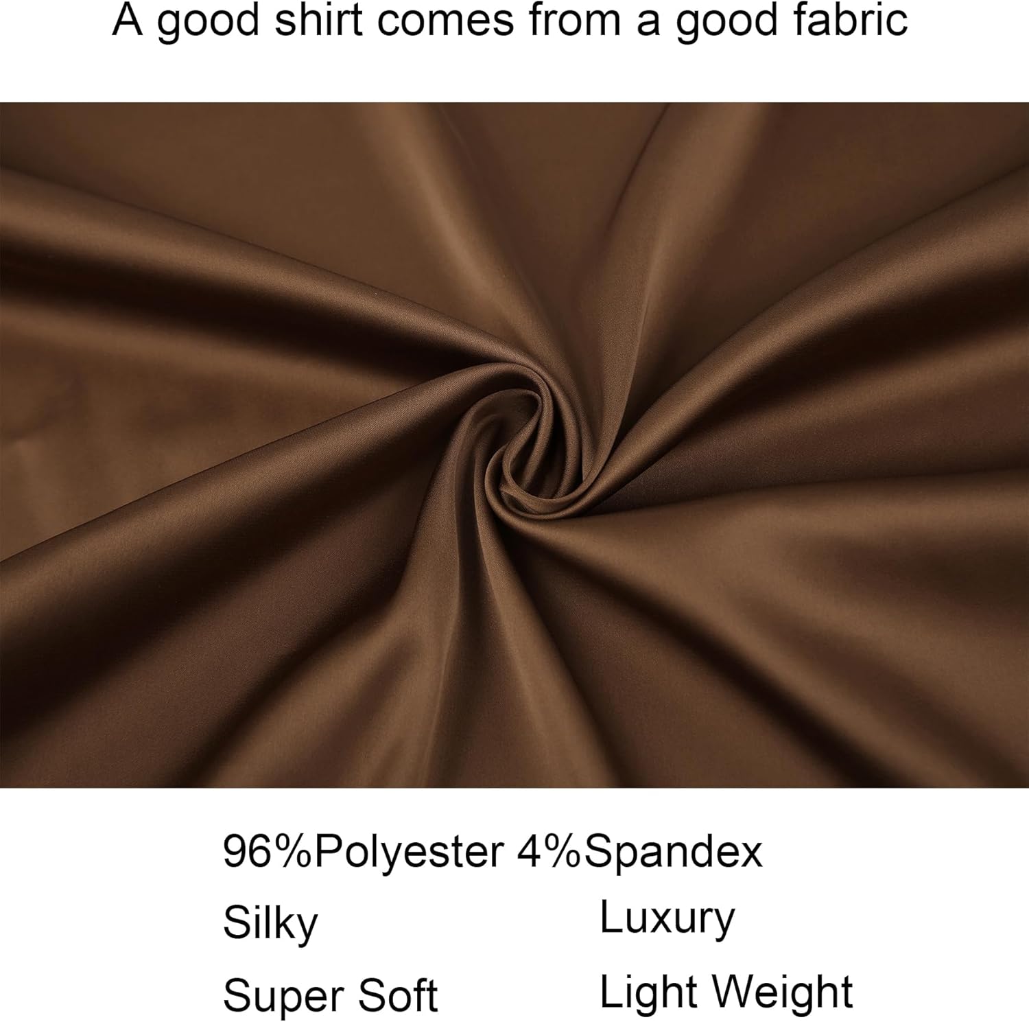 Alex Vando Mens Luxury Satin Dress Shirt Long Sleeve Silk Shiny Sateen Party Shirt