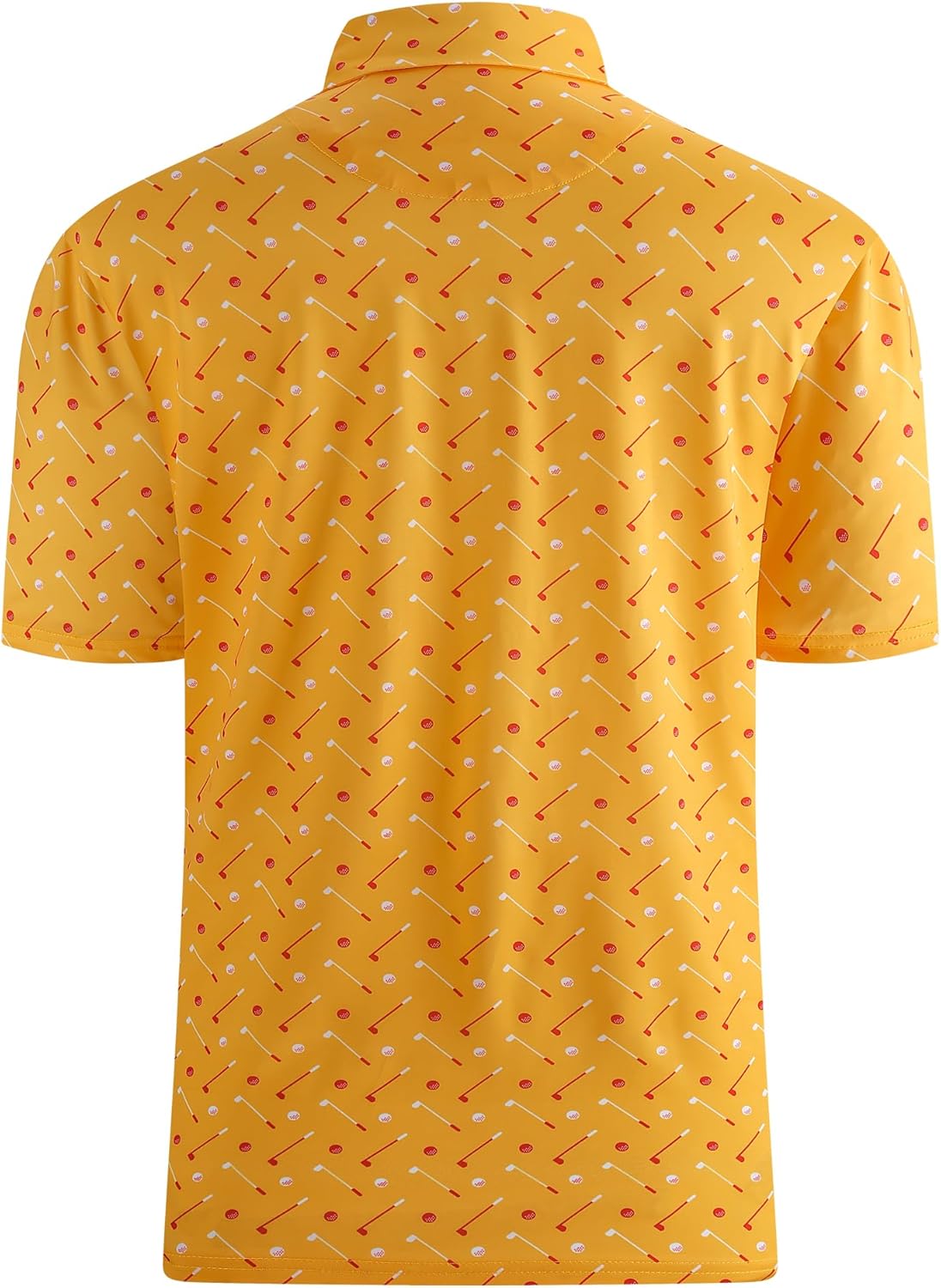 Alex Vando Mens Golf Shirt Moisture Wicking Quick-Dry Print Performance Polo Shirts for Men