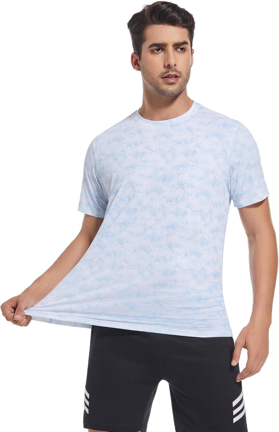 Alex Vando Men's Tie Dye Print Four-Way Stretch T-Shirt