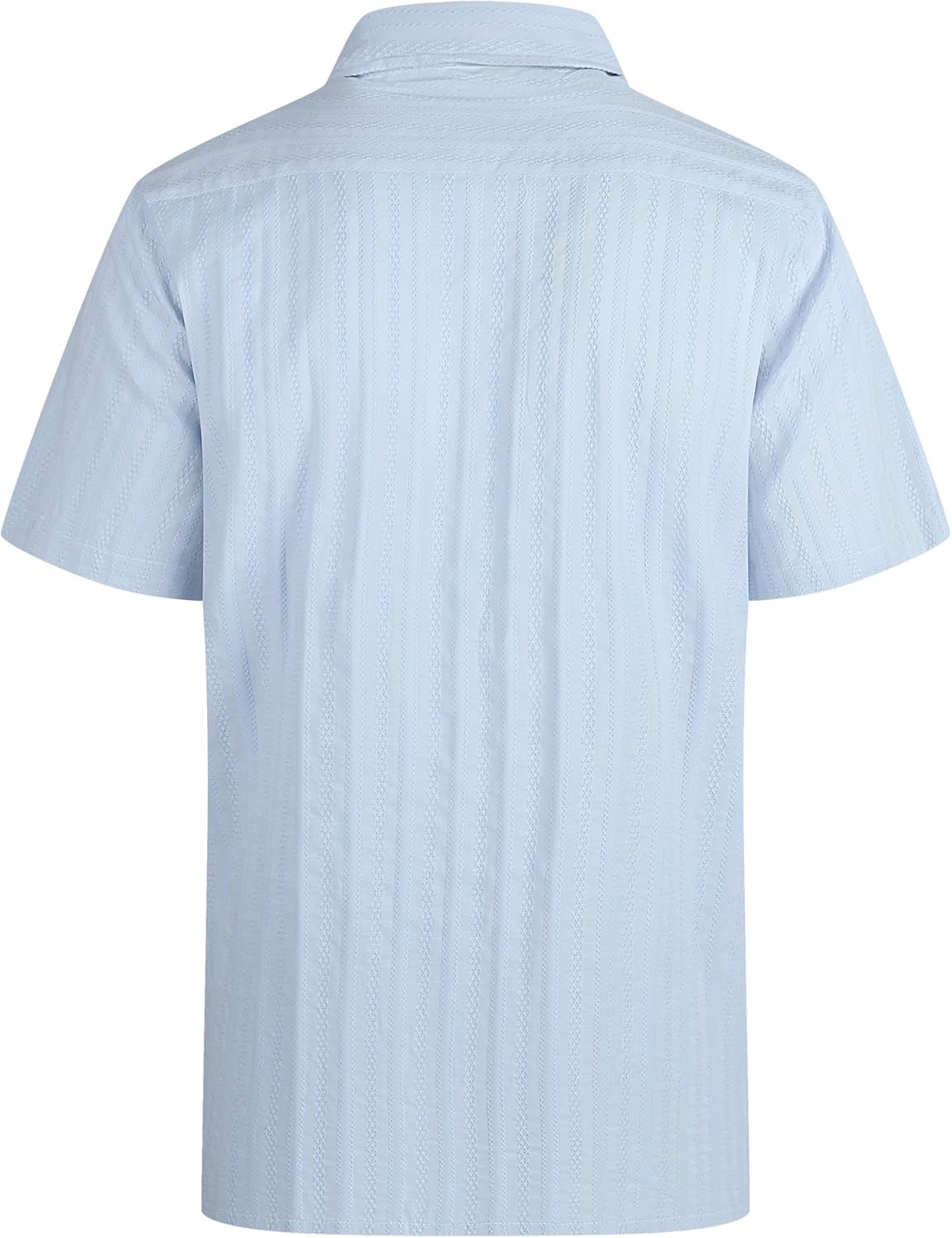 Alex Vando Mens Dress Shirts 4-Way Stretch Wrinkle Free Regular Fit Short Sleeve Men Button Down Shirt