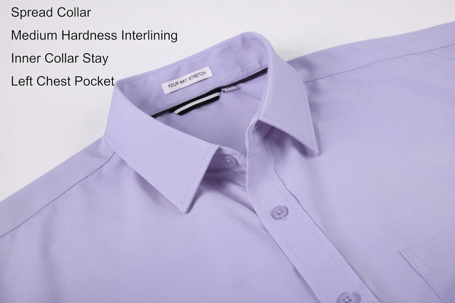 Alex Vando Mens Dress Shirts Regular Fit Long Sleeve Stretch Business Dress Shirts for Men