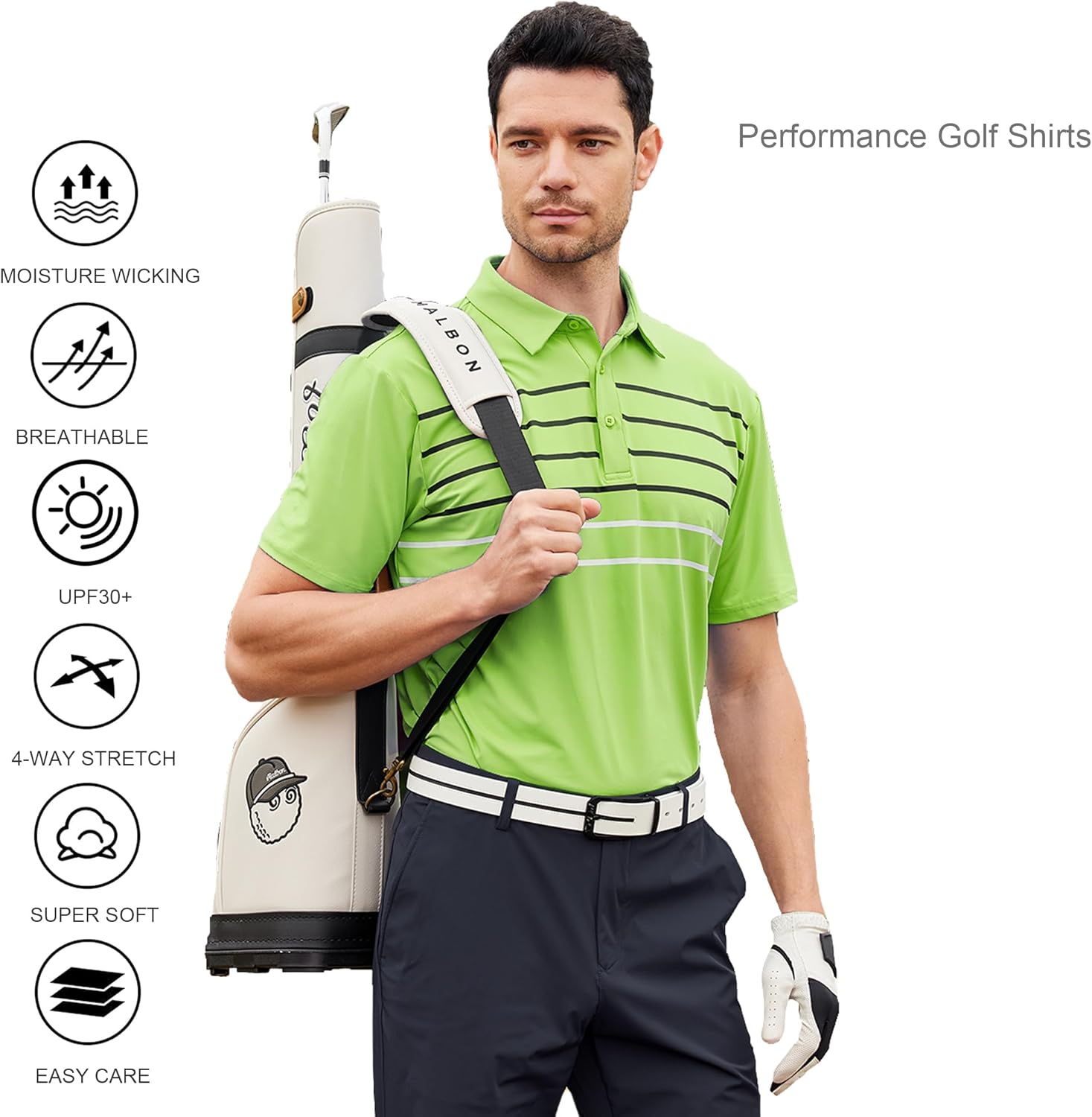 Alex Vando Men's Sport Stripe Polo Shirt