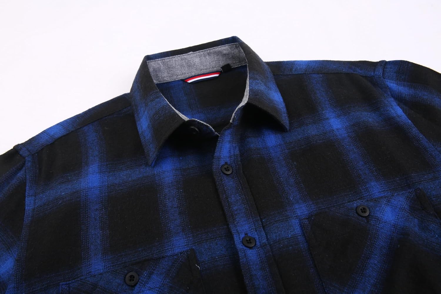 Alex Vando Men's Casual Plaid Flannel Shirt