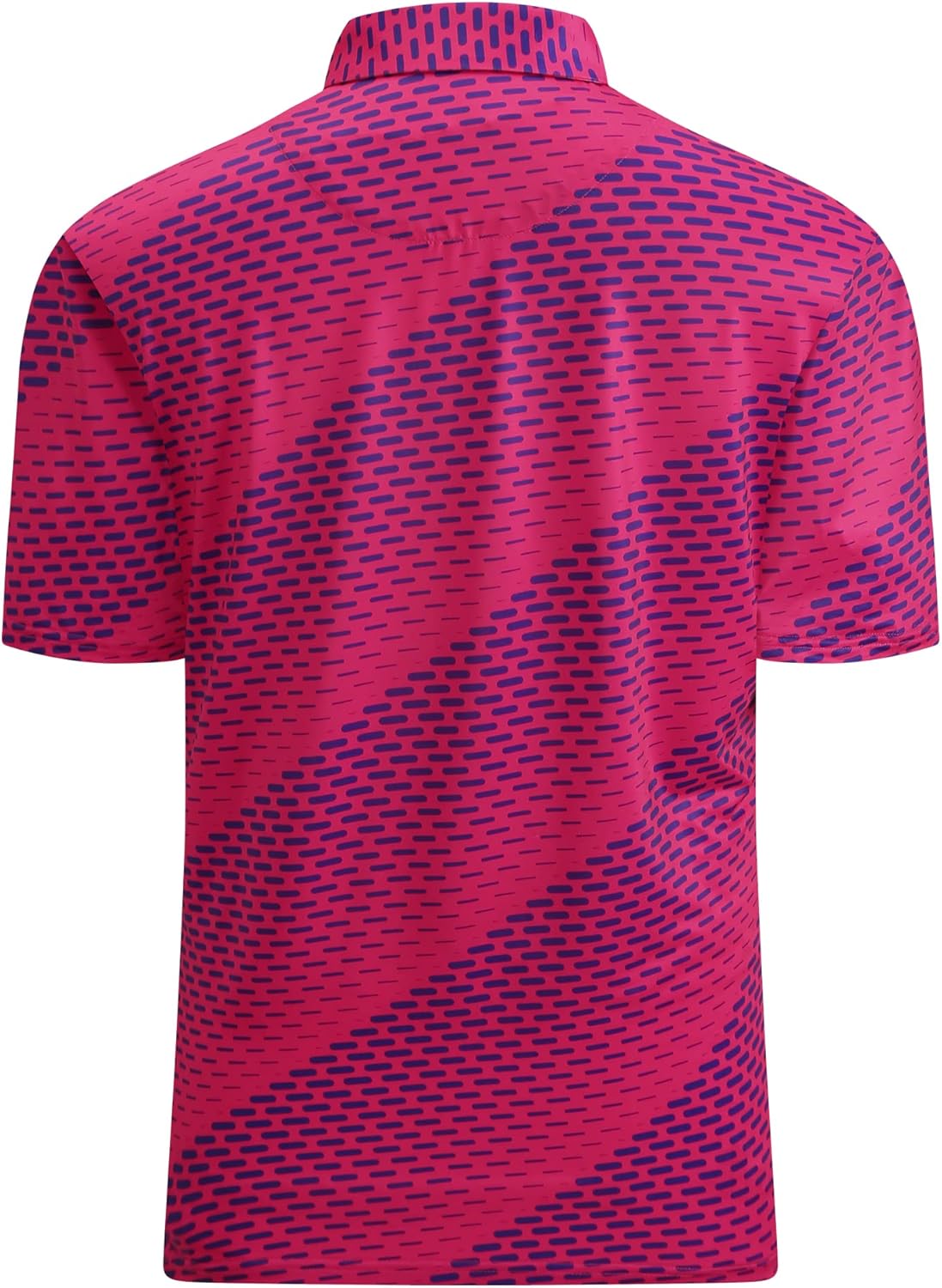 Alex Vando Mens Golf Shirt Moisture Wicking Quick-Dry Print Performance Polo Shirts for Men