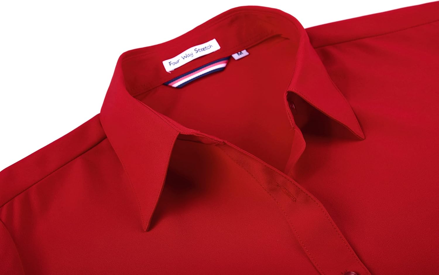 Alex Vando Womens Dress Shirts Wrinkle Free Regular Fit Long Sleeve Stretch Work Shirt
