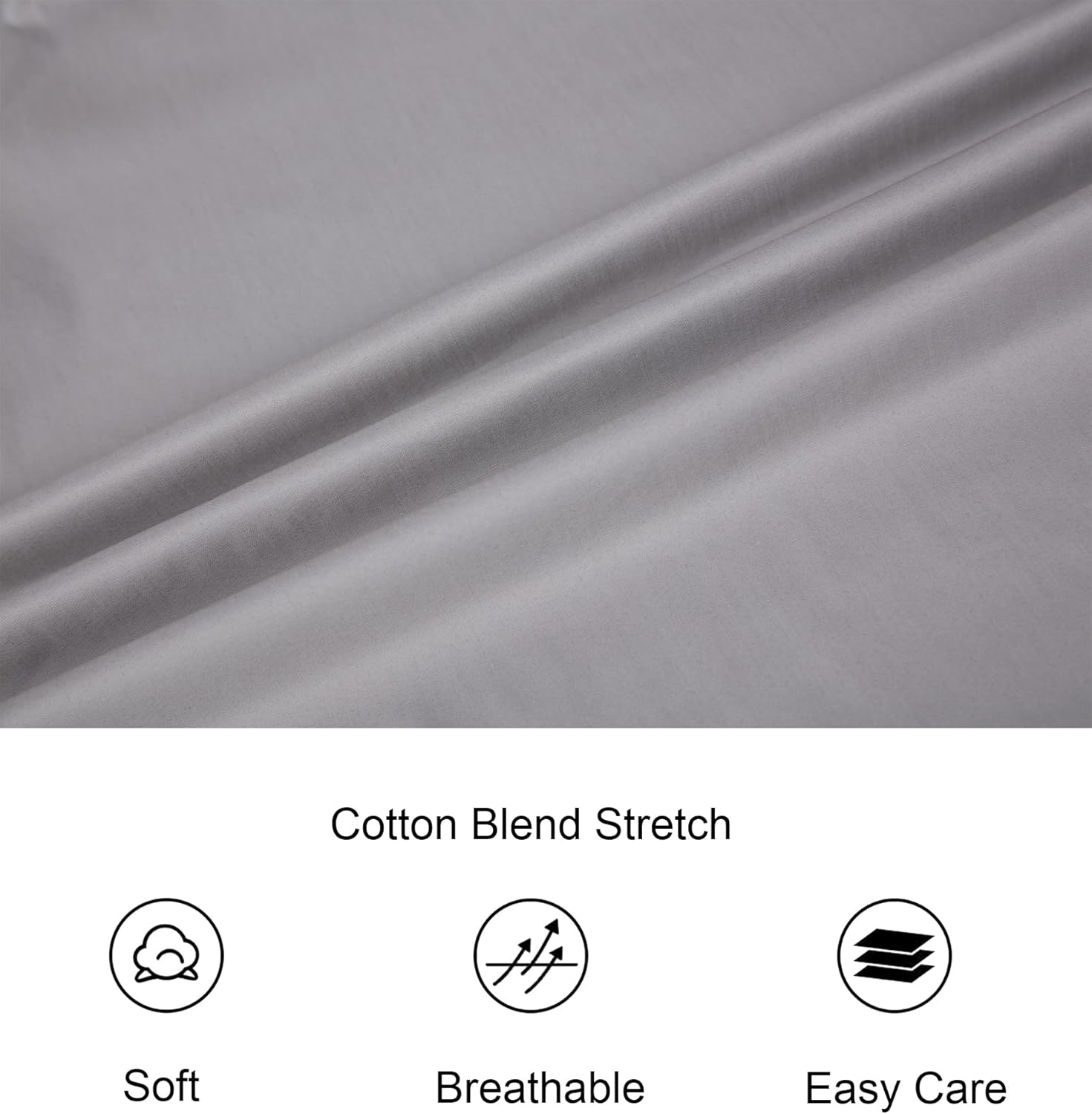 Alex Vando Mens Dress Shirt Easy Care Slim Fit Long Sleeve Cotton Stretch Button Down Shirt