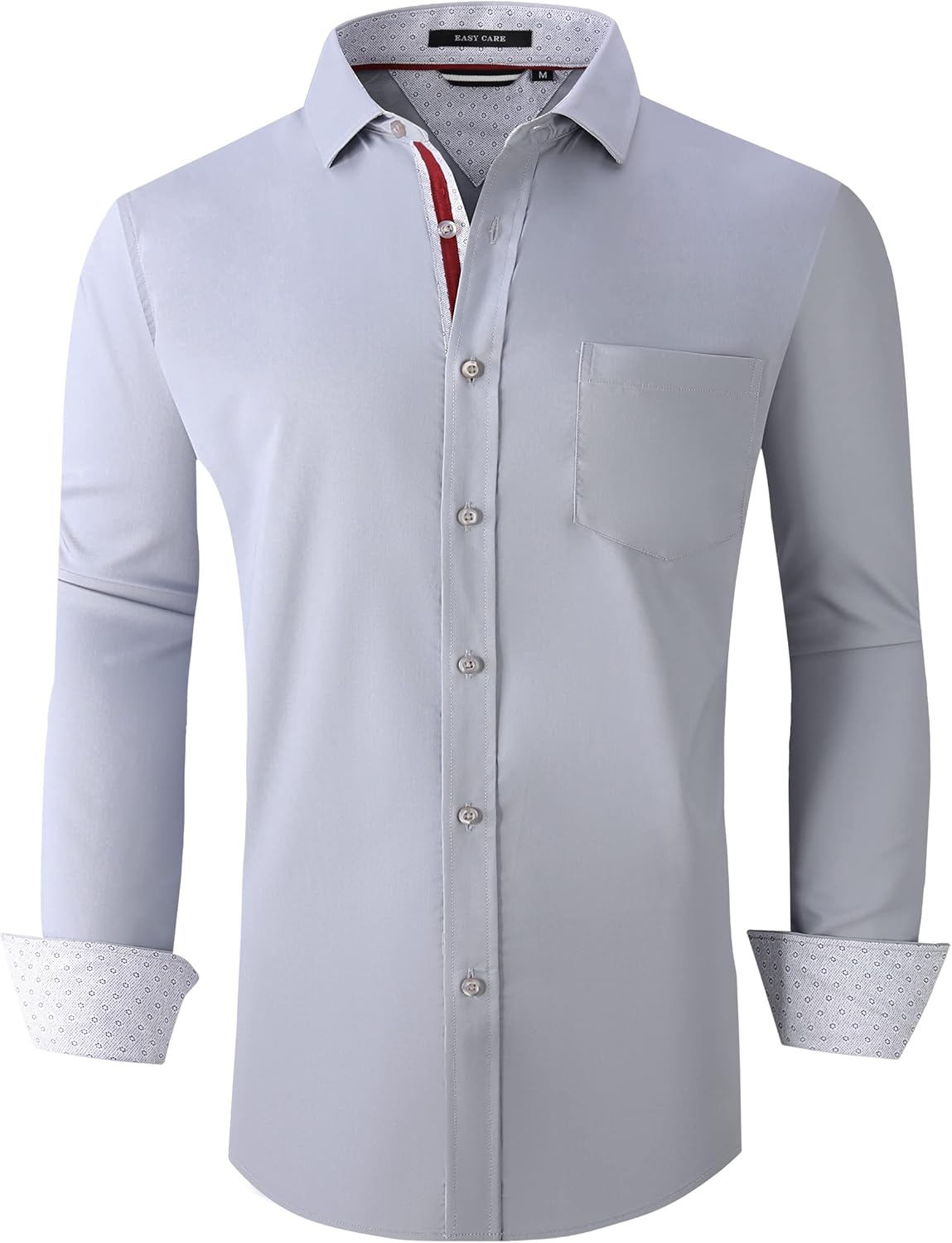 Alex Vando Mens Dress Shirts Wrinkle Free Regular Fit Stretch Rayon Bamboo Button Down Shirt
