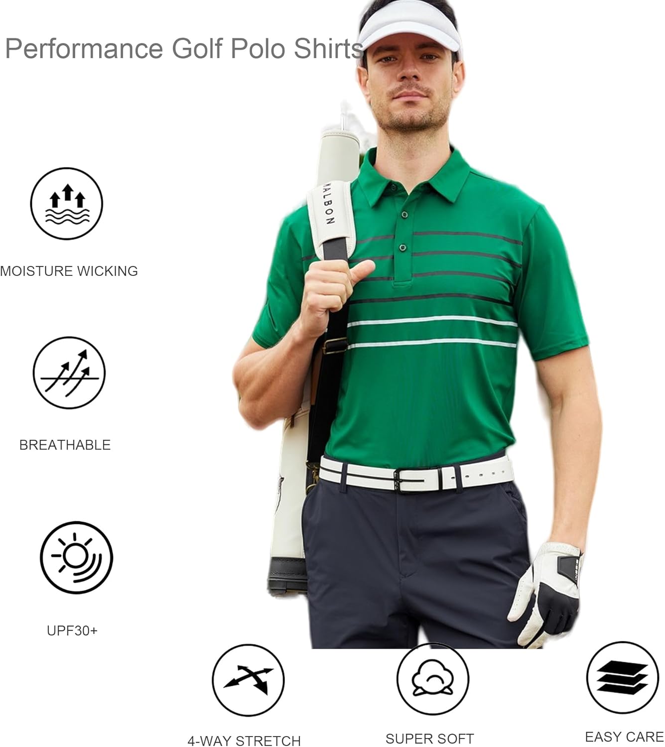 Alex Vando Men's Sport Stripe Polo Shirt