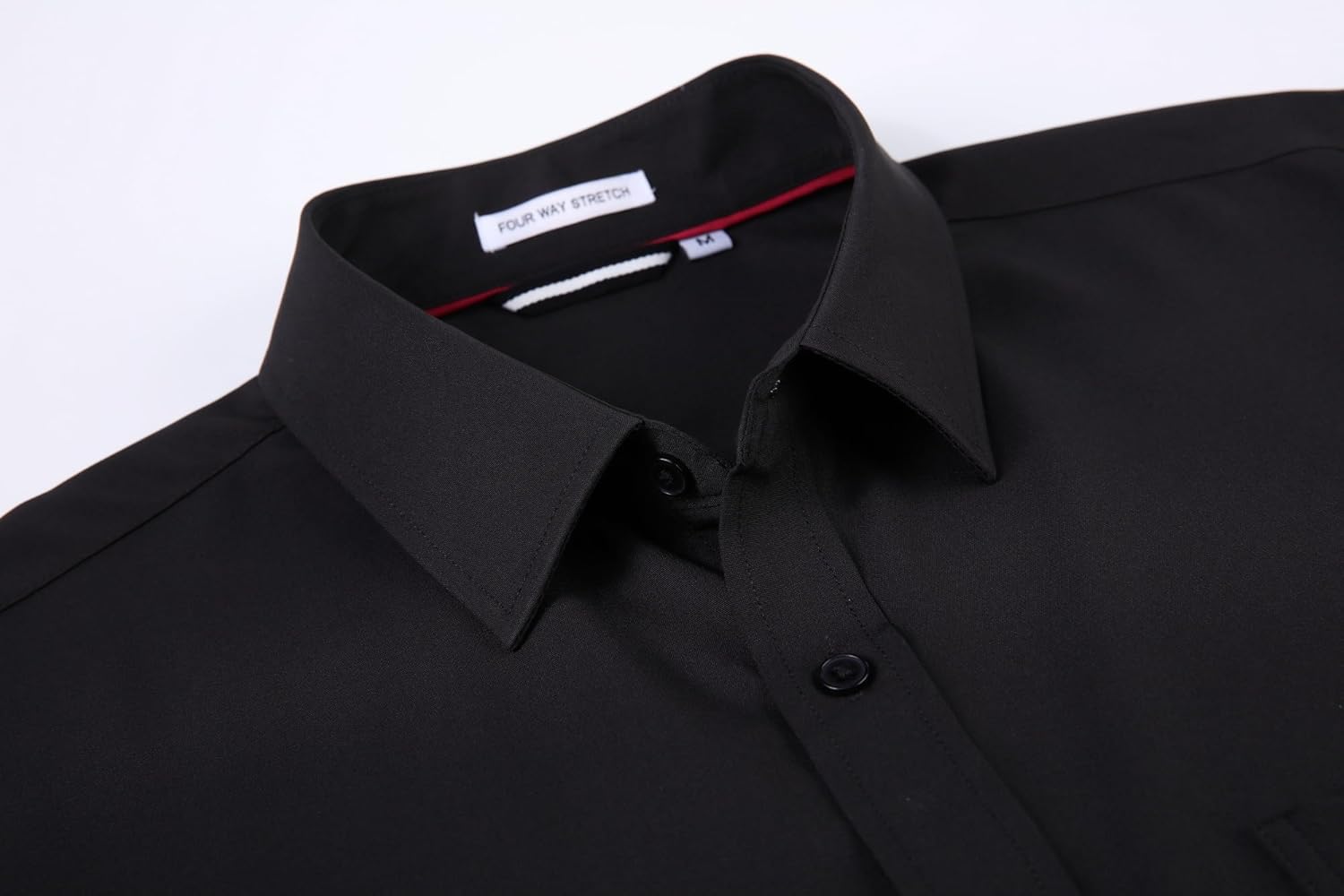 Alex Vando Mens Dress Shirt Wrinkle Free Regular Fit 4-Way Stretch Button Down Shirts