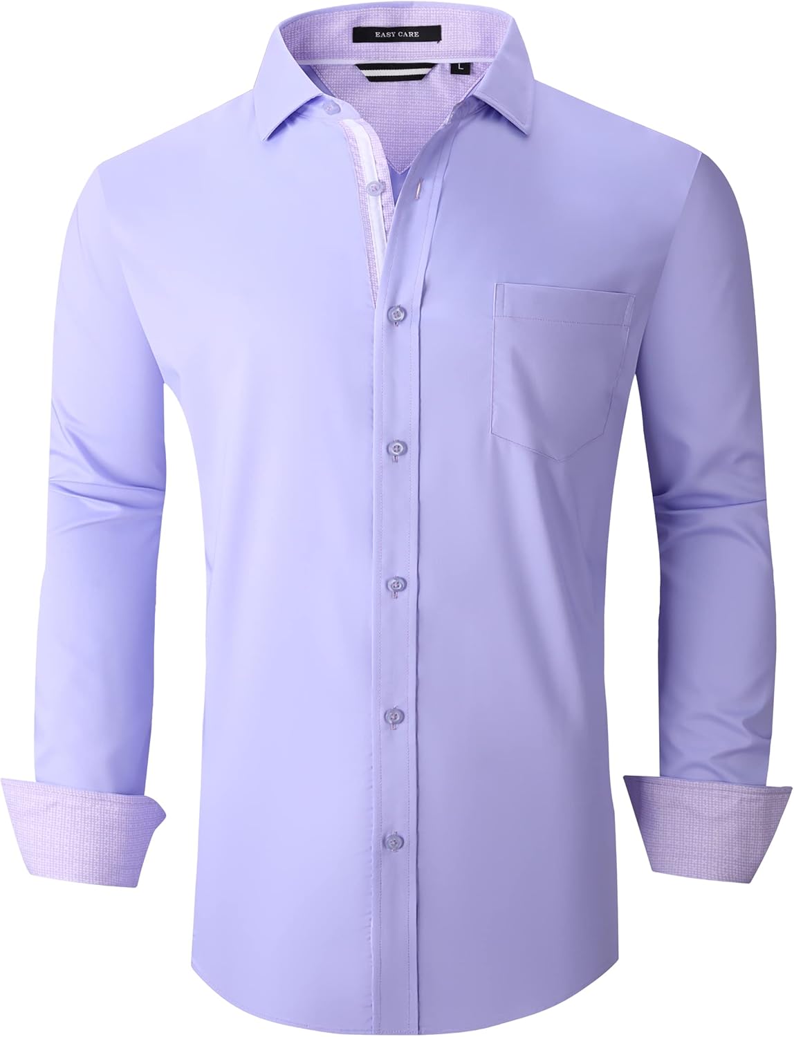Alex Vando Mens Dress Shirts Wrinkle Free Regular Fit Stretch Rayon Bamboo Button Down Shirt