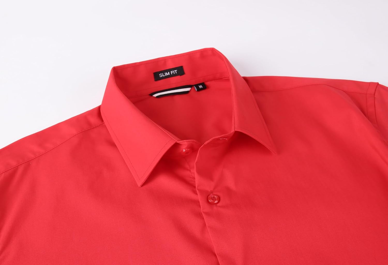 Alex Vando Mens Dress Shirt Easy Care Slim Fit Long Sleeve Cotton Stretch Button Down Shirt