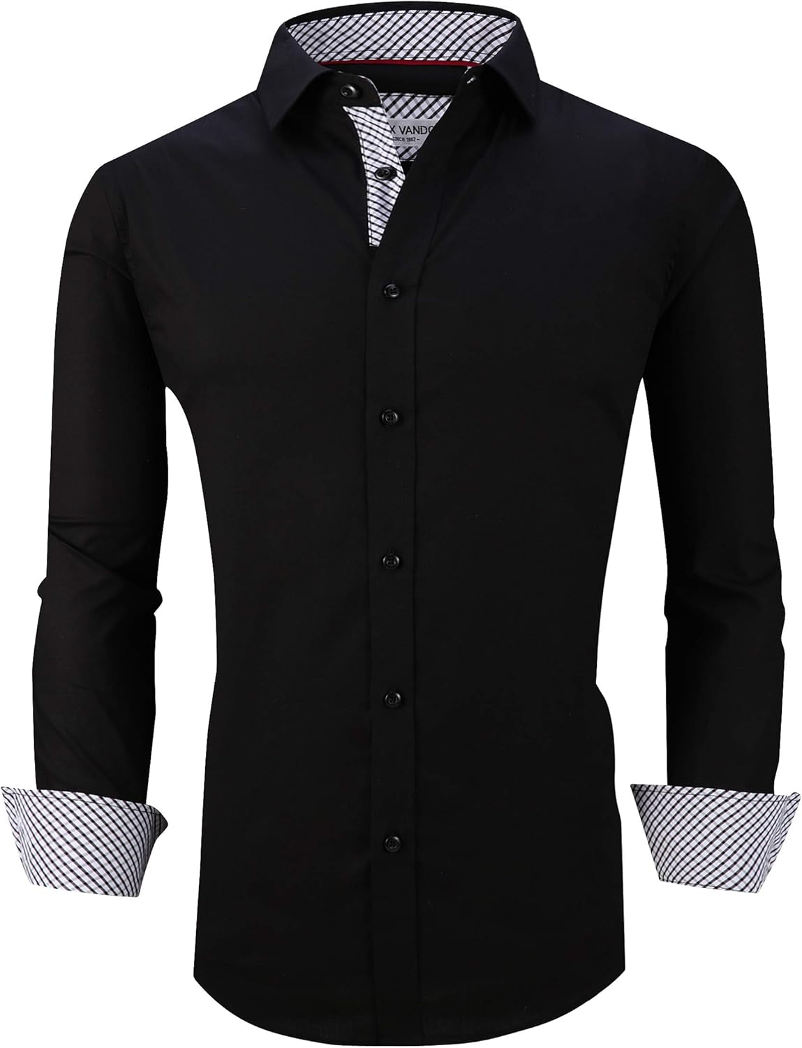 Alex Vando Mens Dress Shirts Regular Fit Long Sleeve Stretch Business Dress Shirts for Men