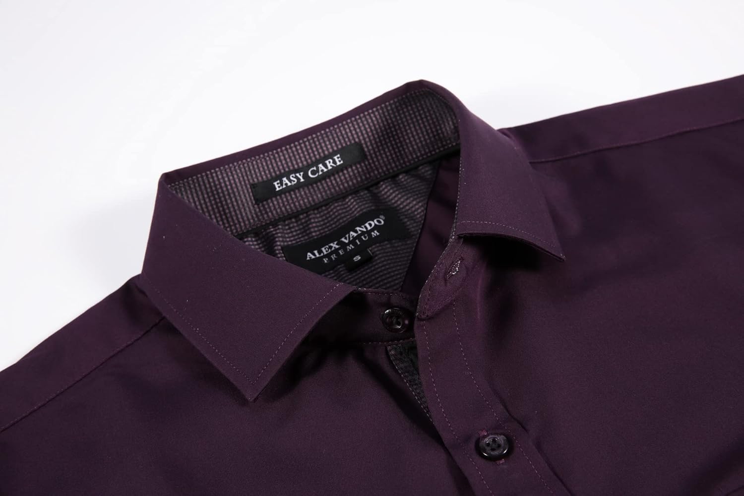 Alex Vando Mens Bamboo Dress Shirts Wrinkle Free Regular Fit Stretch Button Down Shirt
