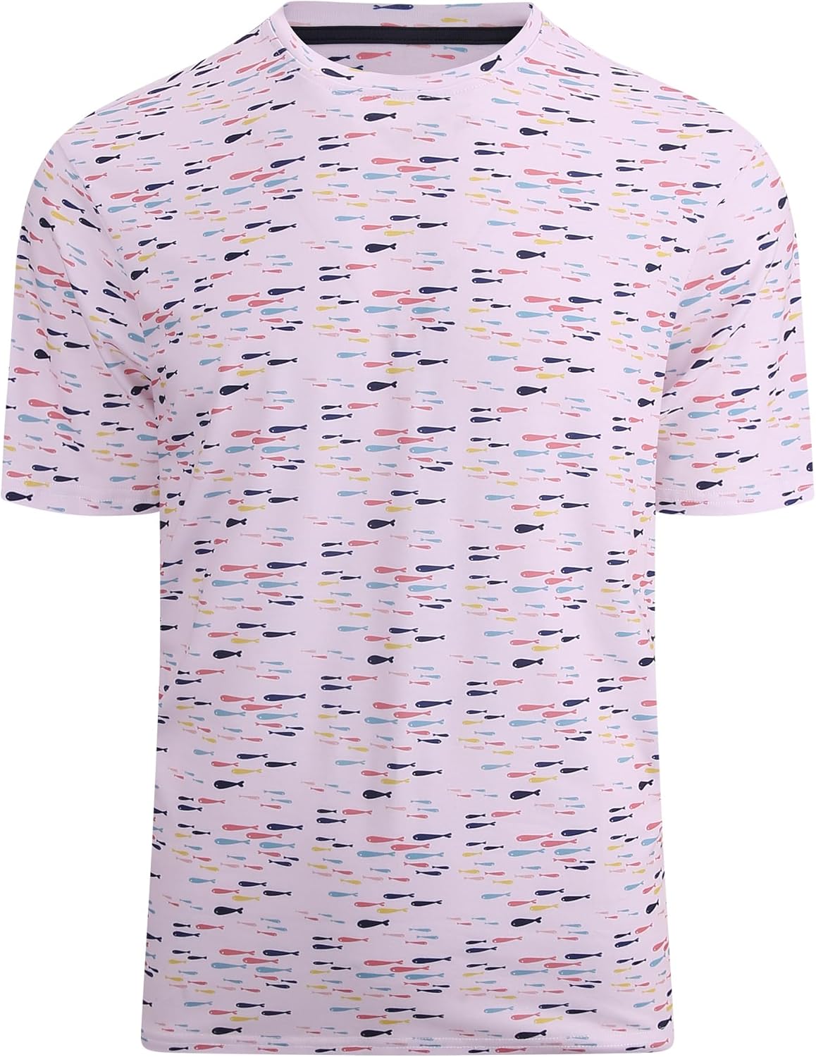 Alex Vando Mens Tie-Dye Printed 4-Way Stretch T-Shirts Short Sleeve Casual Shirt for Men