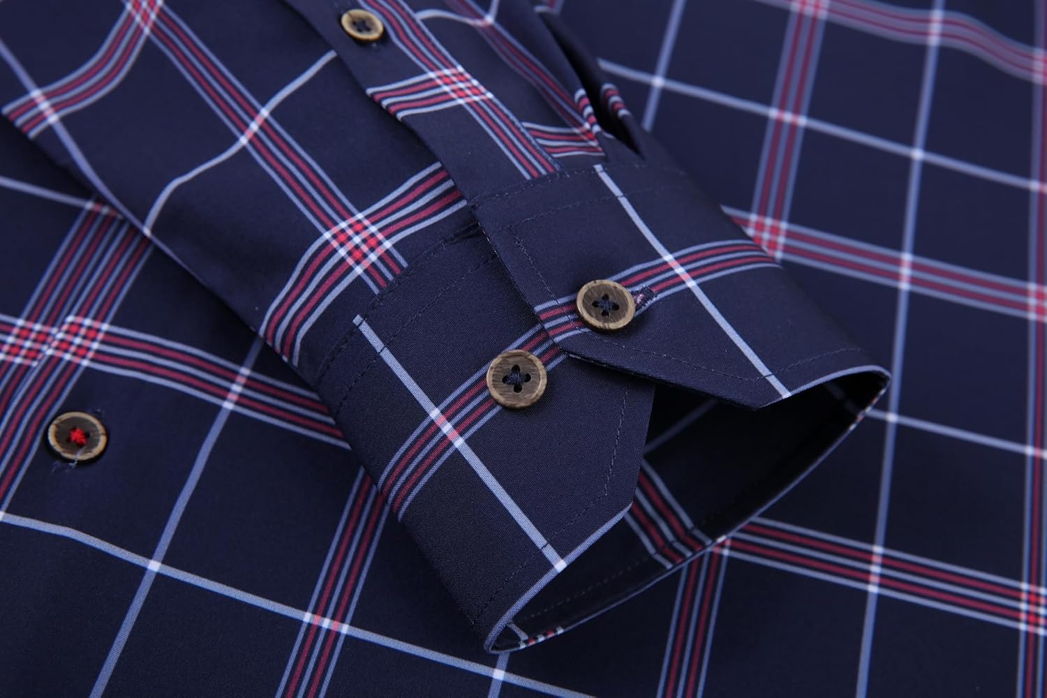 Alex Vando Mens Button Down Shirts Wrinkle Free 4-Way Stretch Print Business Casual Shirt