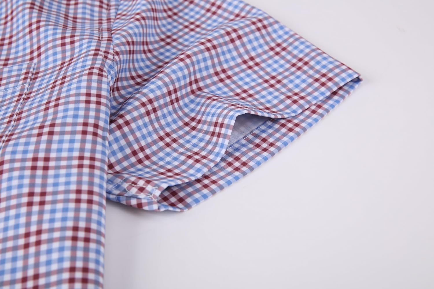 Alex Vando Mens Button Down Shirts Wrinkle Free 4-Way Stretch Short Sleeve Business Casual Shirt
