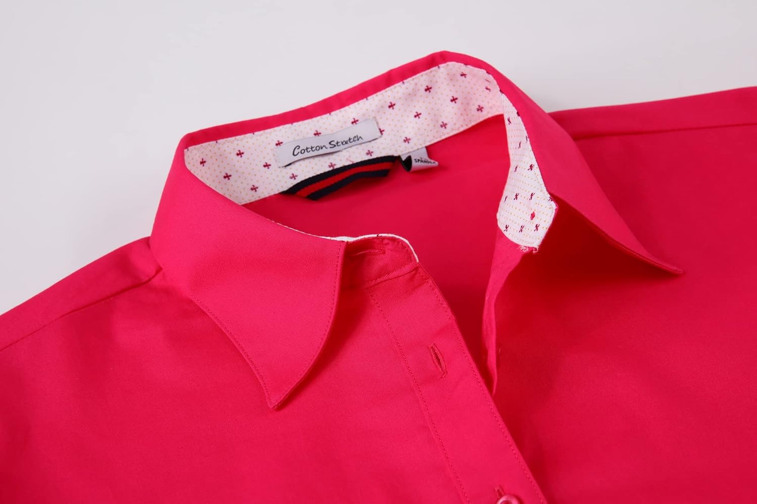 Alex Vando Womens Dress Shirts Wrinkle Free Regular Fit Long Sleeve Stretch Work Shirt