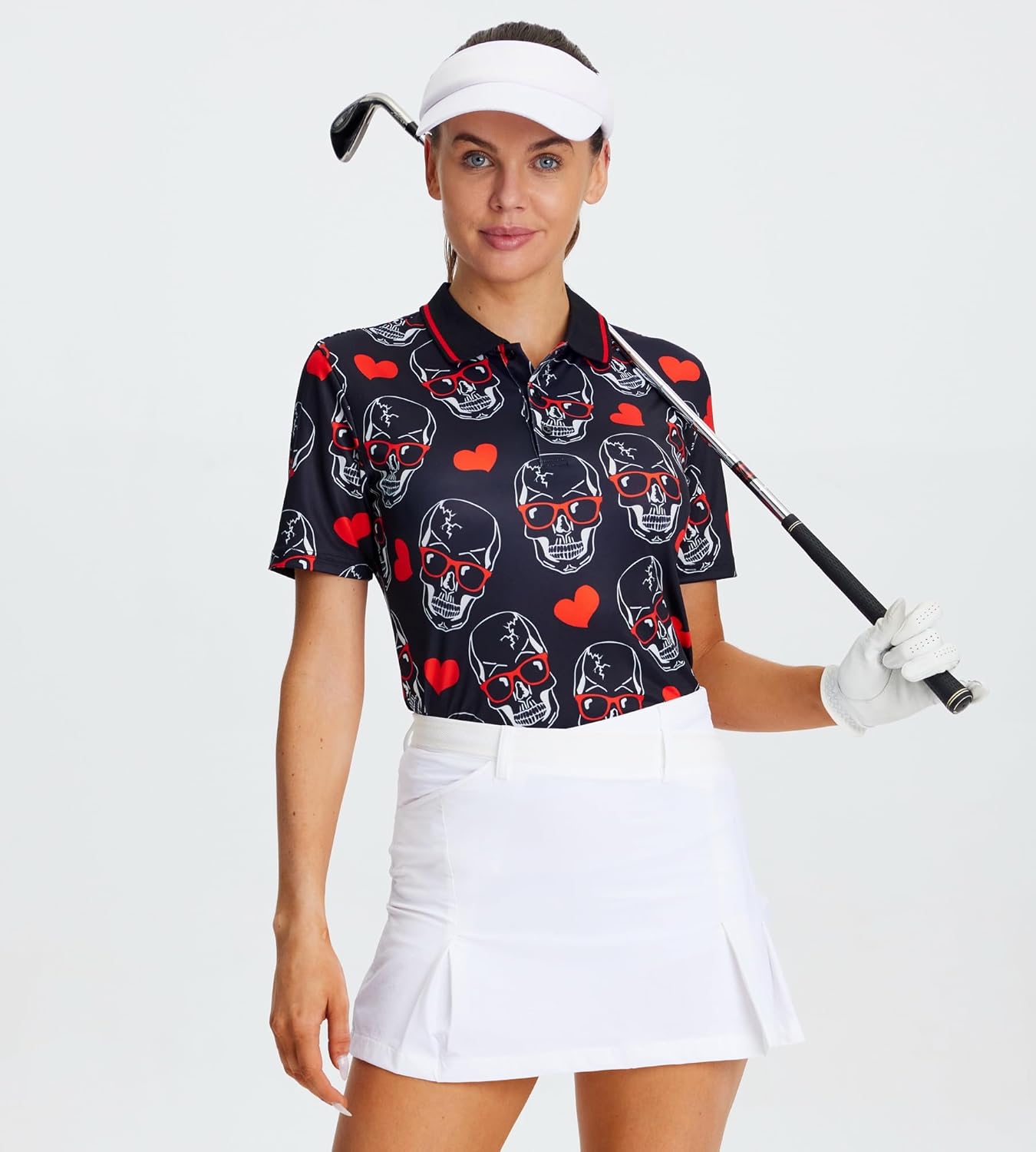 Alex Vando Women's Golf Shirts Moisture Wicking Lightweight Athletic Sports Polo Shirt