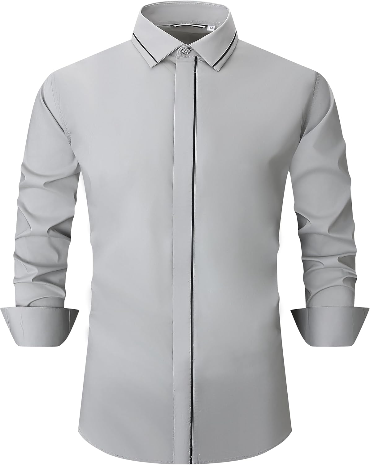 Alex Vando Mens Dress Shirt Wrinkle Free Regular Fit 4-Way Stretch Button Down Shirts