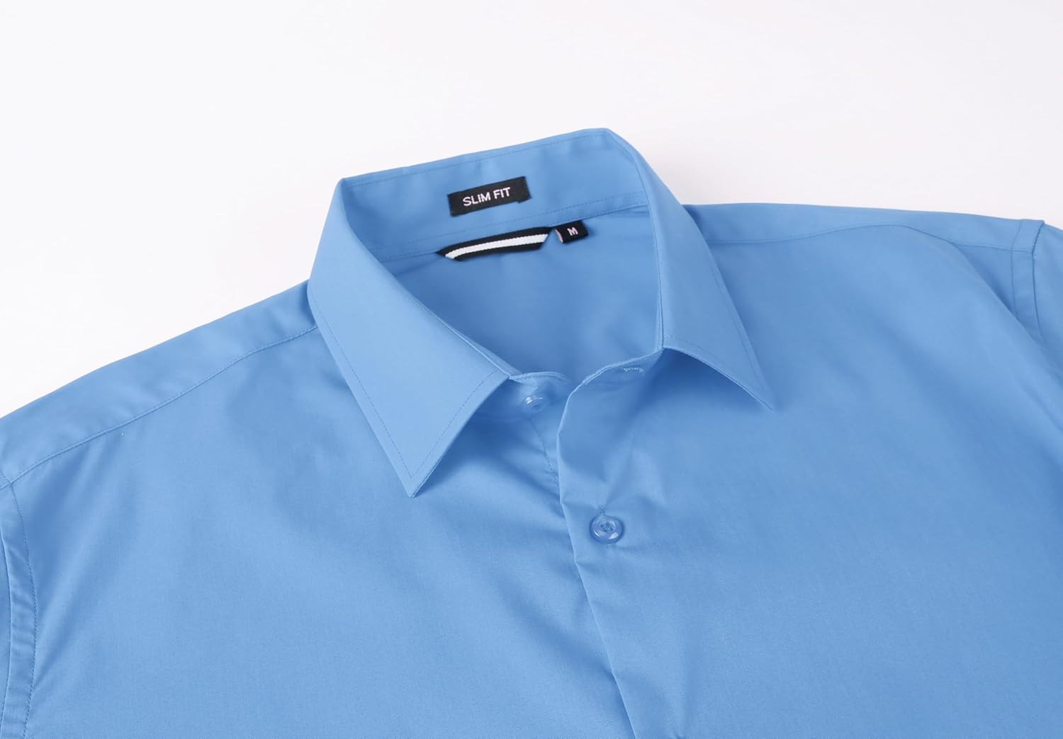Alex Vando Mens Dress Shirt Easy Care Slim Fit Long Sleeve Cotton Stretch Button Down Shirt