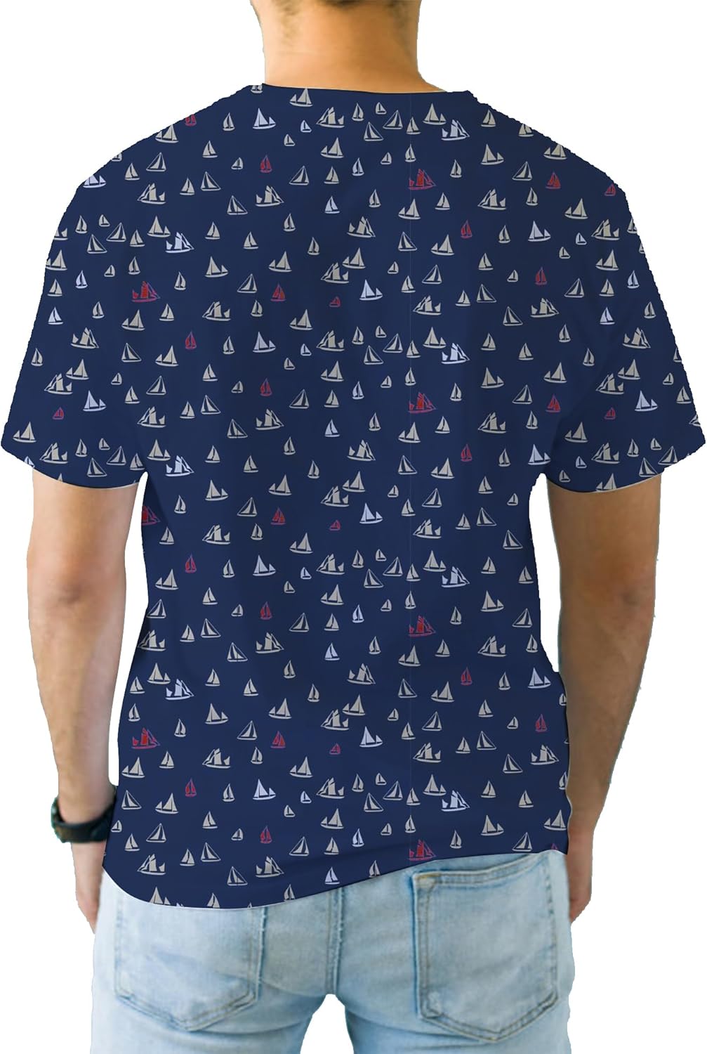 Alex Vando Mens Tie-Dye Printed 4-Way Stretch T-Shirts Short Sleeve Casual Shirt for Men