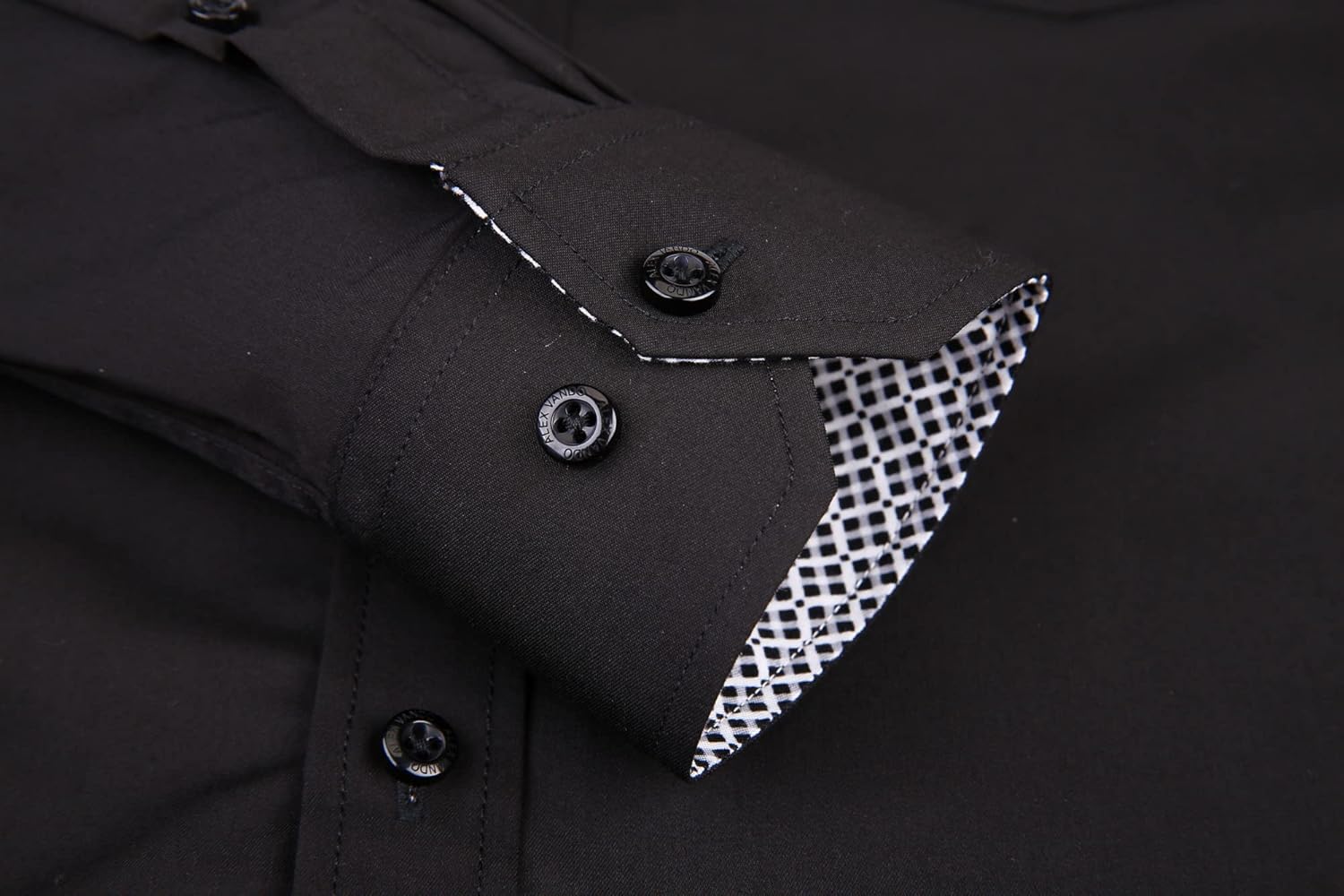 Alex Vando Mens Bamboo Dress Shirts Wrinkle Free Regular Fit Stretch Button Down Shirt