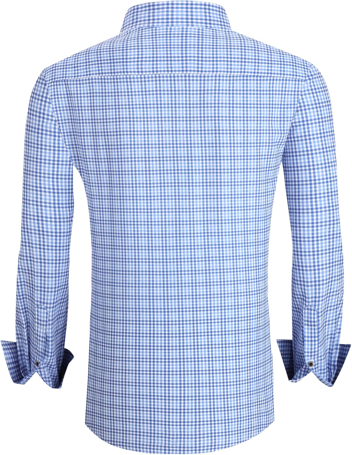 Alex Vando Mens Button Down Shirts Wrinkle Free 4-Way Stretch Print Business Casual Shirt