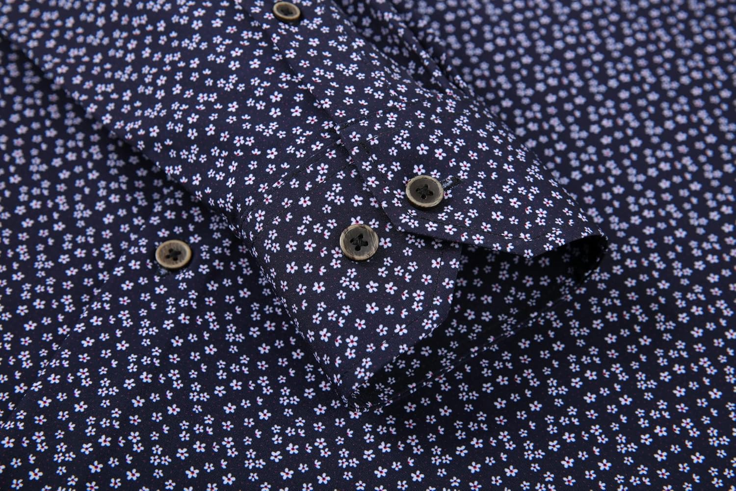 Alex Vando Mens Button Down Shirts Wrinkle Free 4-Way Stretch Print Business Casual Shirt