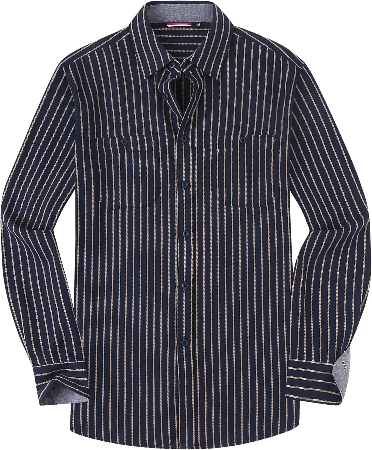 Alex Vando Men's Casual Plaid Flannel Shirt