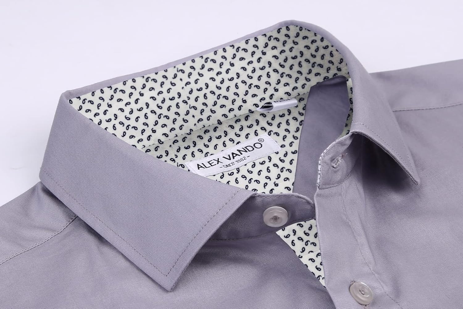 Alex Vando Mens Dress Shirts 4-Way Stretch Wrinkle Free Regular Fit Short Sleeve Men Button Down Shirt