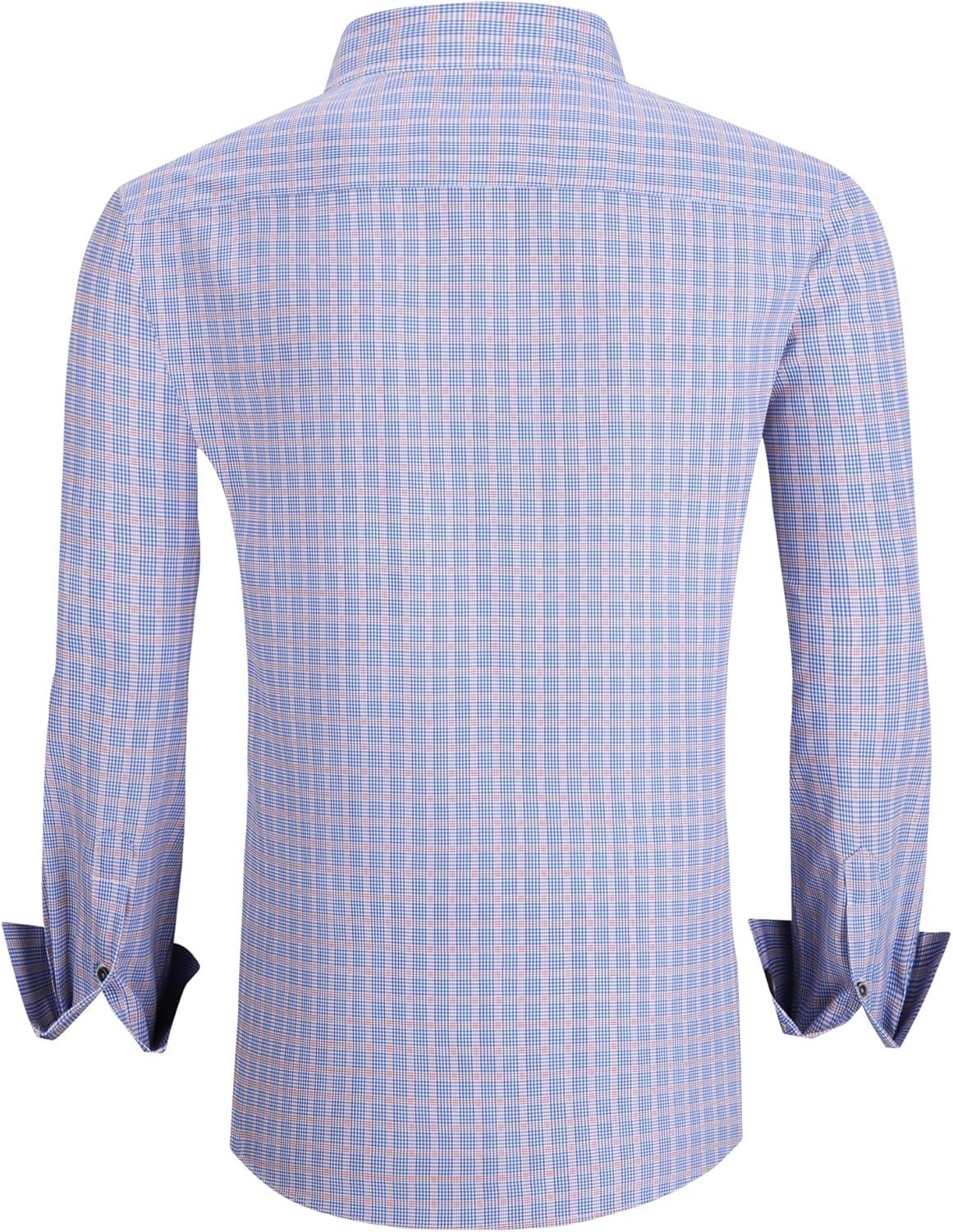 Alex Vando Mens Button Down Shirts Wrinkle Free 4-Way Stretch Print Business Casual Shirt