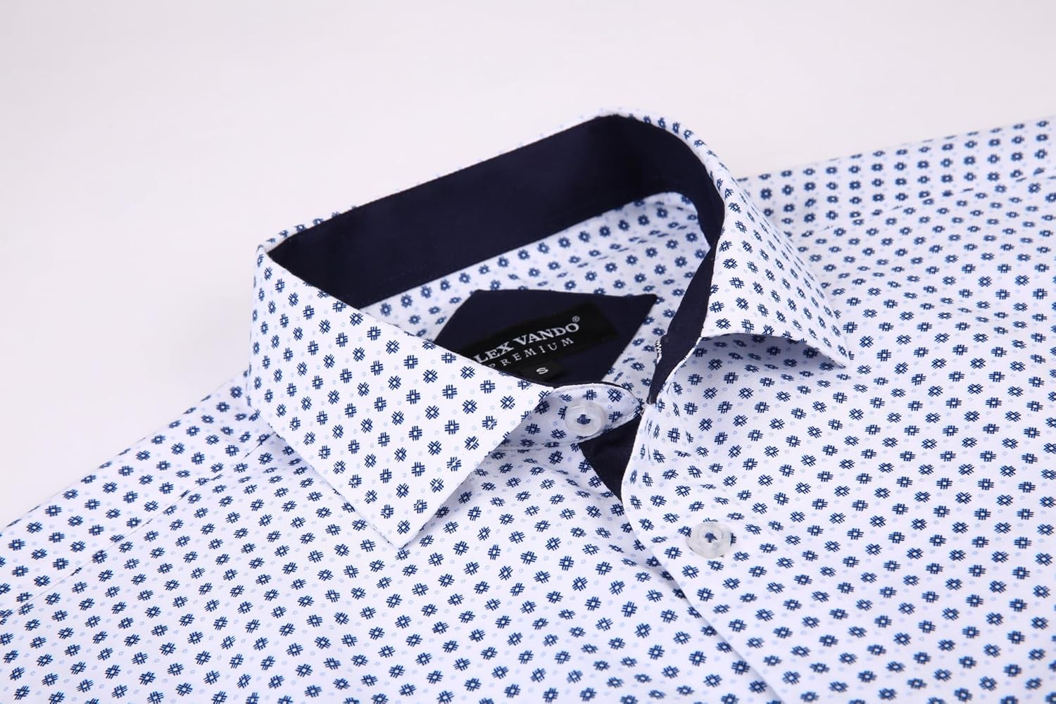 Alex Vando Mens Printed Dress Shirts Long Sleeve Regular Fit Button Down Shirt