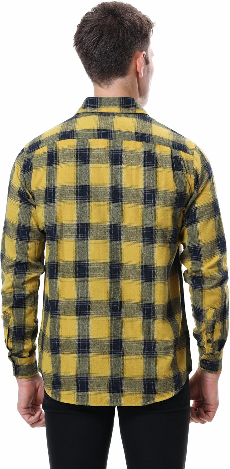 Alex Vando Mens Button Down Shirts Regular Fit Long Sleeve Casual Plaid Flannel Shirt