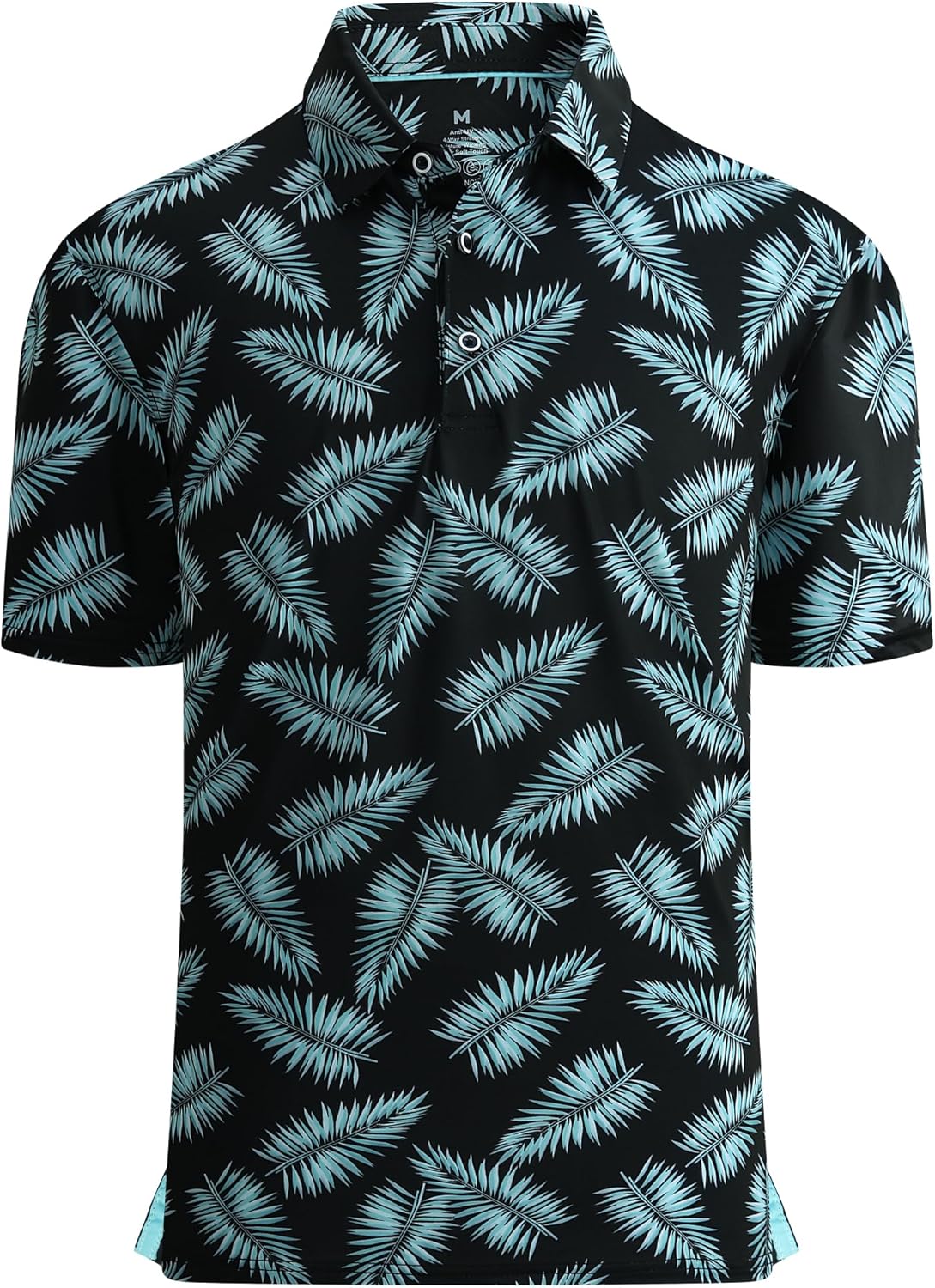 Alex Vando Mens Golf Shirt Moisture Wicking Quick-Dry Print Performance Polo Shirts for Men
