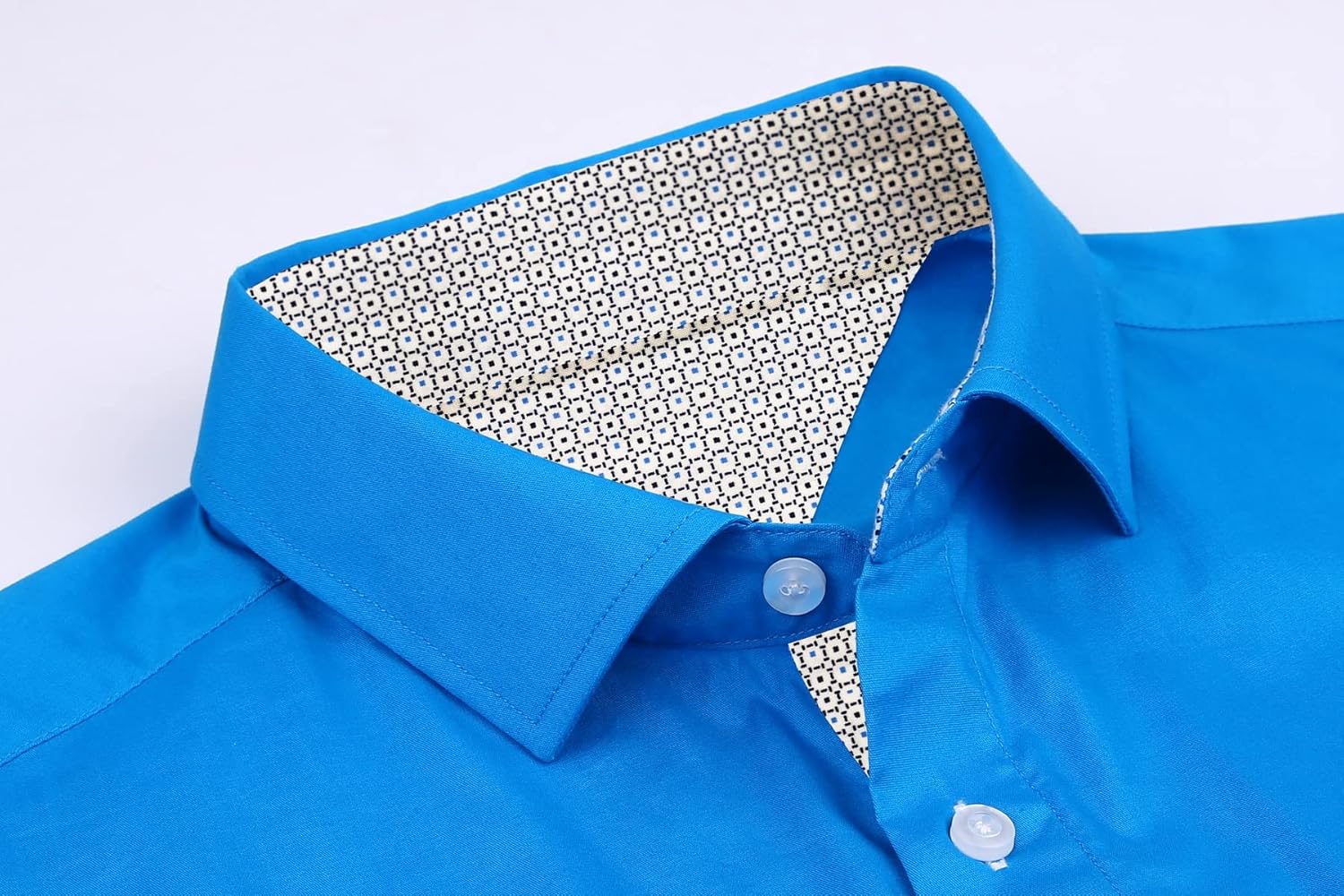 Alex Vando Mens Dress Shirts 4-Way Stretch Wrinkle Free Regular Fit Short Sleeve Men Button Down Shirt
